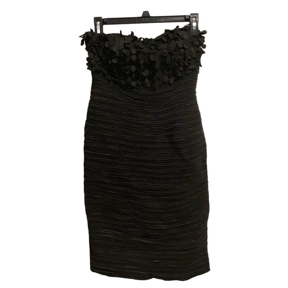 Romeo & Juliet Couture Ruched Bodycon Party Dress‎ Black Strapless